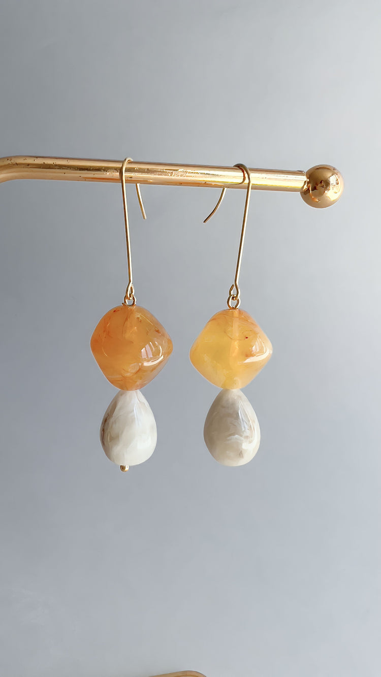 Honey and Milk Drop Earrings | Acrylic Earrings