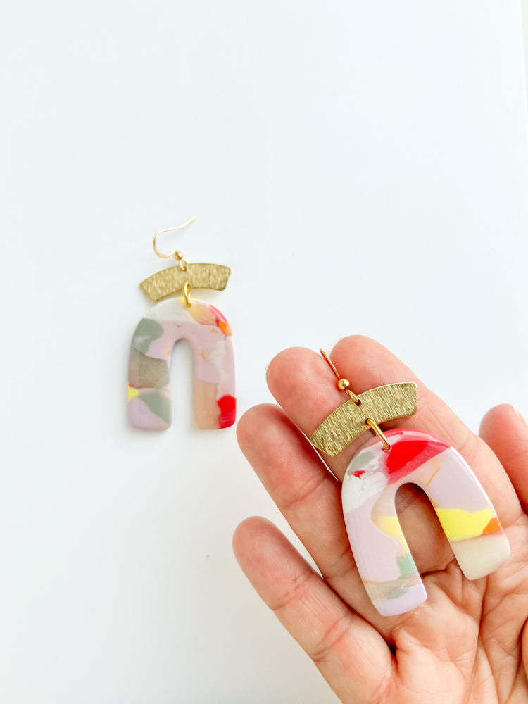 Abstract Painting Inspired Earrings II | Polymer Clay Earrings