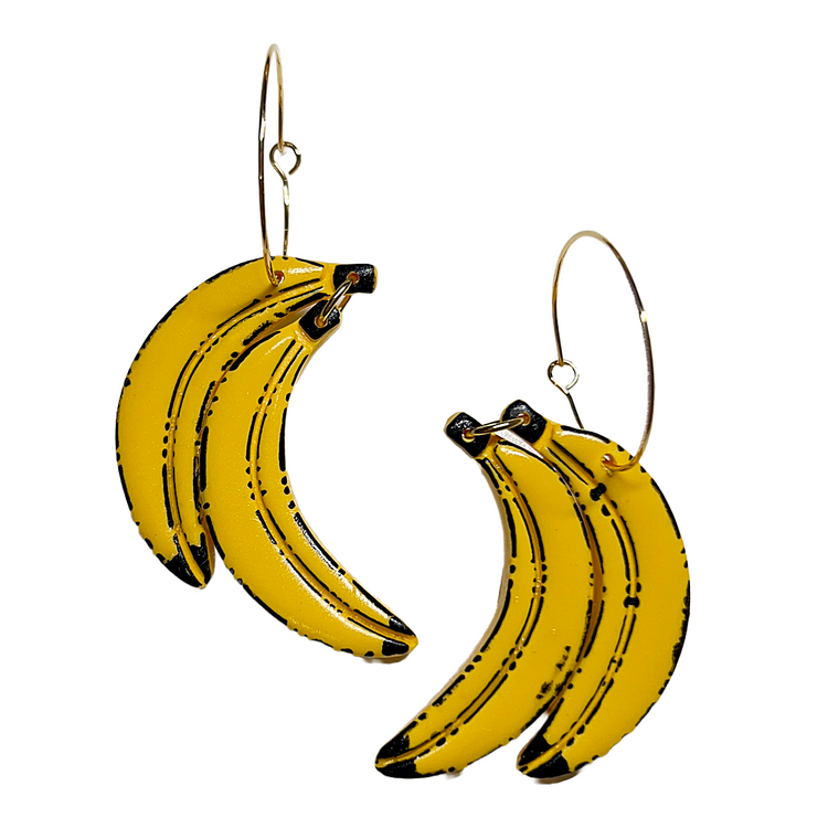 Two Bananas Hoop Earrings