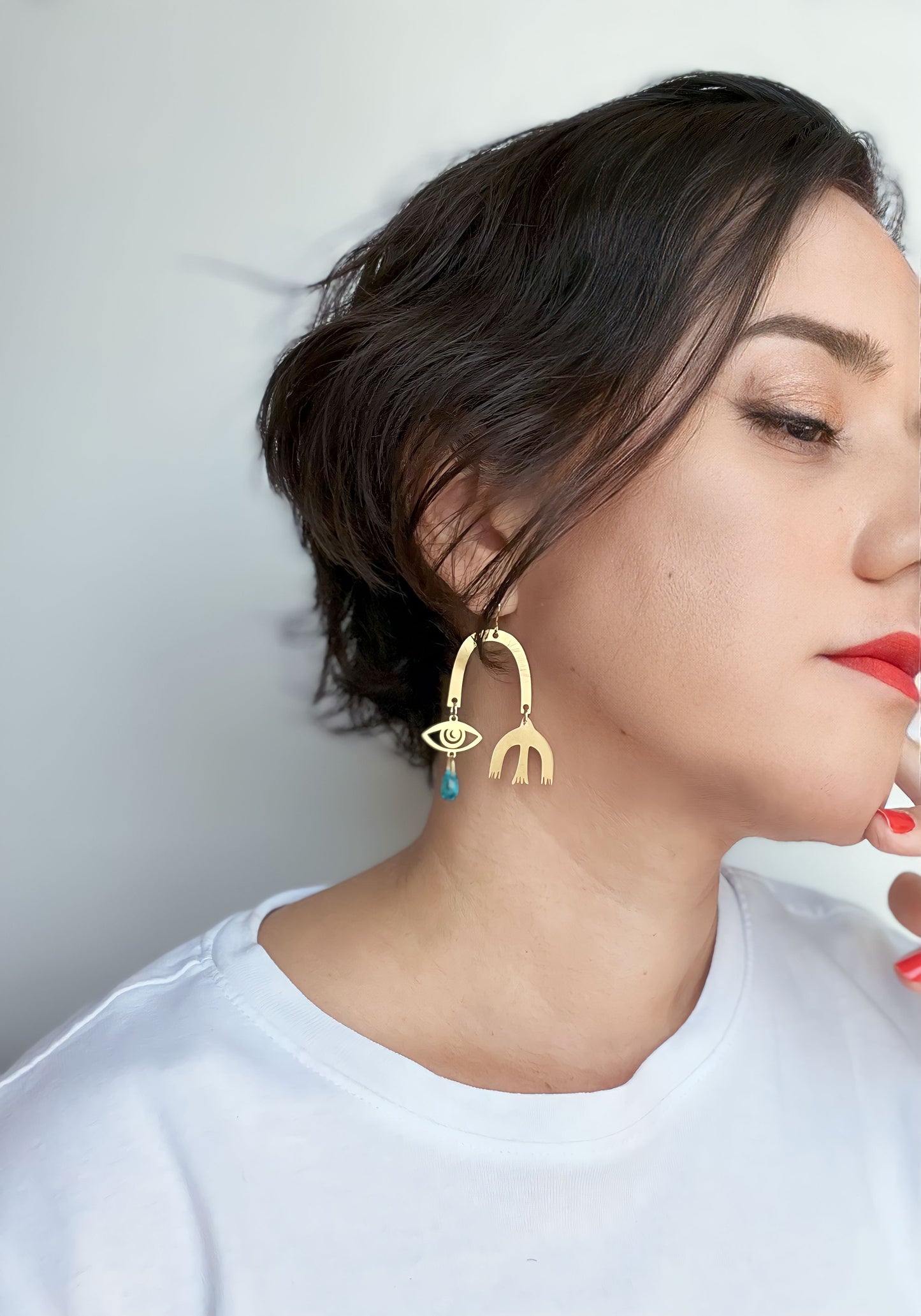 Don't Cry, Let's Fly Earrings |  Brass Earrings