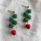 Apple Branch Earrings | Glass Bead Earrings