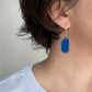 Blue Oval Hoop Earrings | Acrylic Earrings