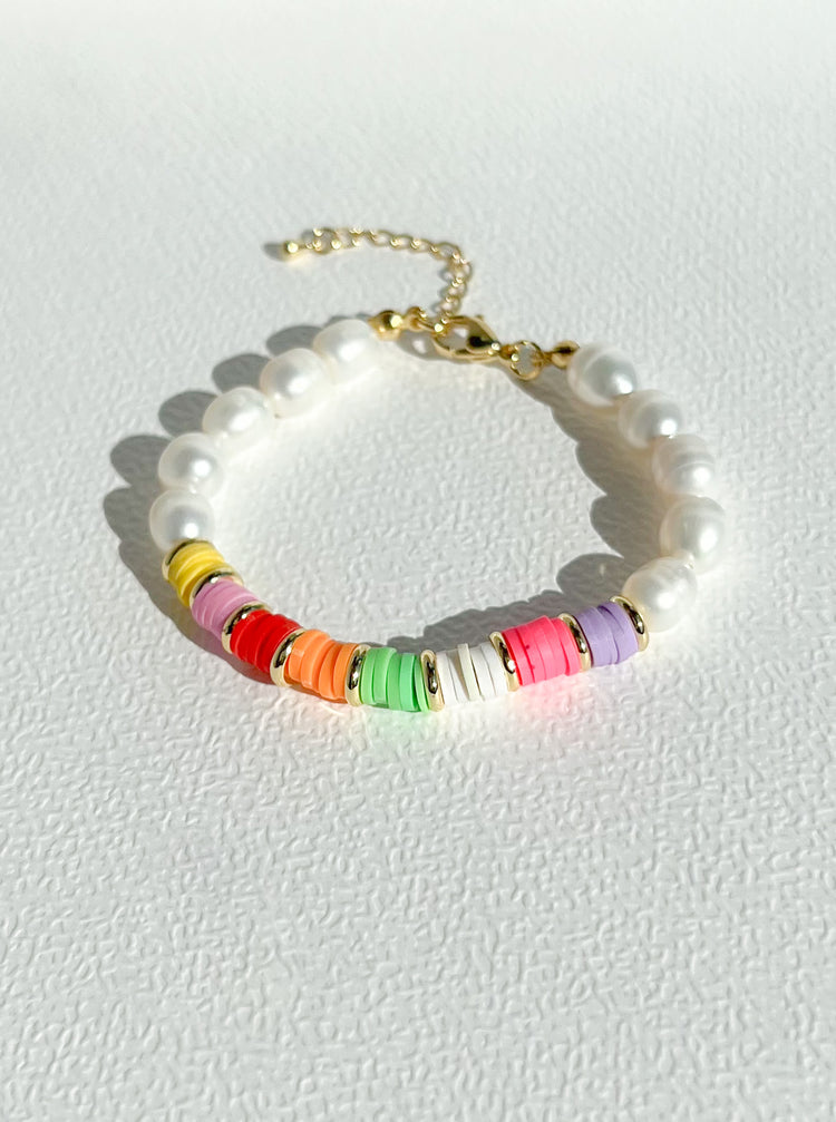 Rainbow Freshwater Pearl Bracelet