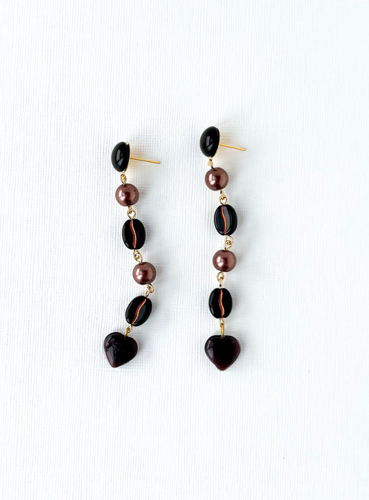 Coffee Beans Earrings | Glass Earrings