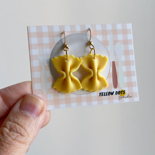 Farfalle Pasta Earrings | Polymer Clay Earrings