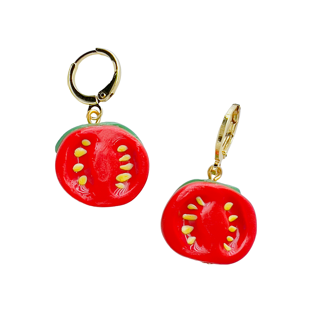 Cherry Tomato Earrings | Polymer Clay Earrings