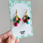 Upside Down Colourful Tulip Bouquet Earrings | Beaded Earrings