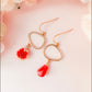 Mismatched Pomegranate Earrings | Beaded Earrings