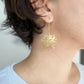 Sleepy Sun Earrings | Brass Earrings