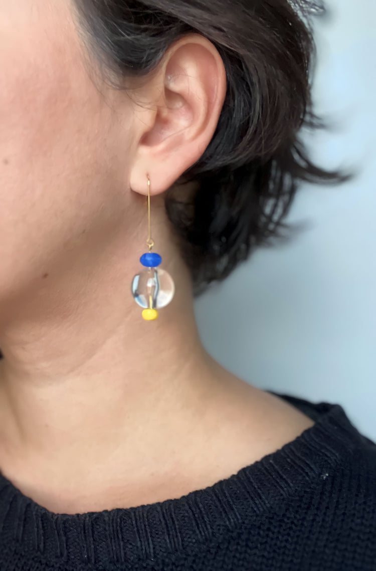 Crystal Ball Drop Earrings | Acrylic Earrings