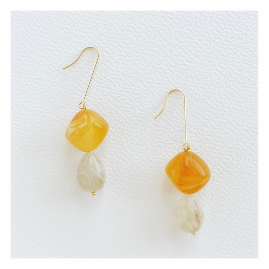 Honey and Milk Drop Earrings | Acrylic Earrings