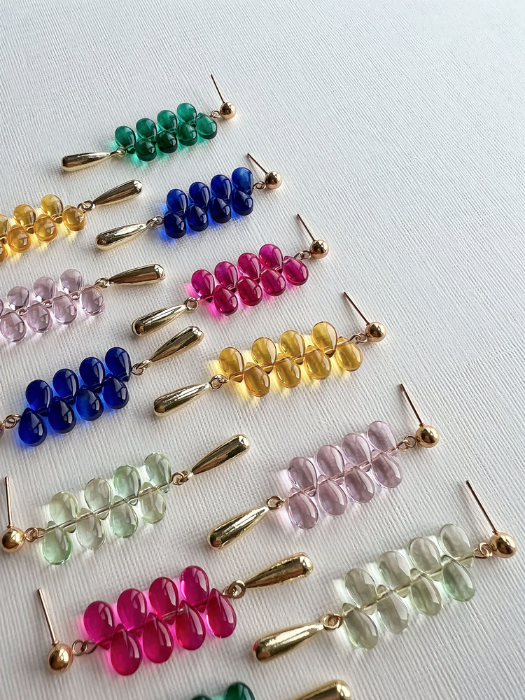 Scarlett Earrings | Glass Bead Earrings