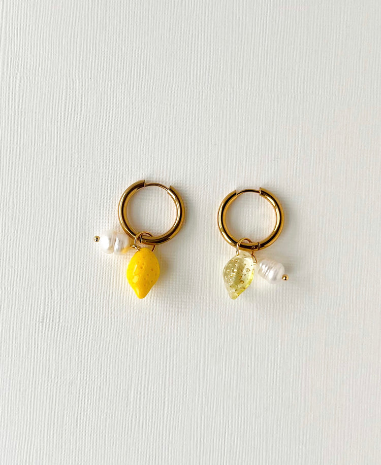 Fun Lemon Earrings | Freshwater Pearl Earrings