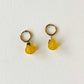 Yellow Pear Earrings | Beaded Earrings
