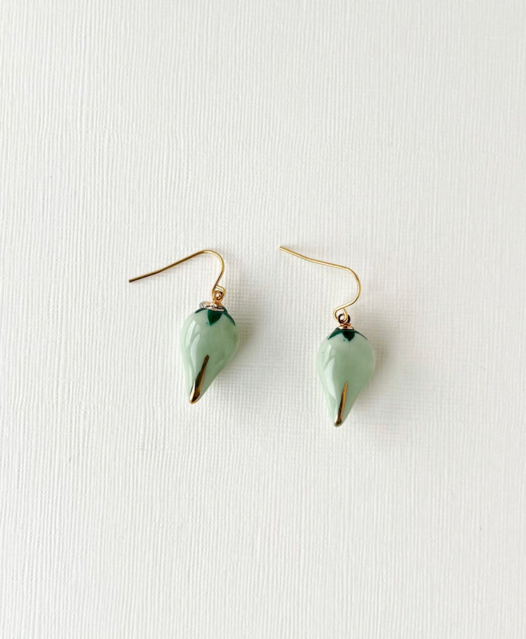 Green Chilli Earrings | Ceramic Earrings