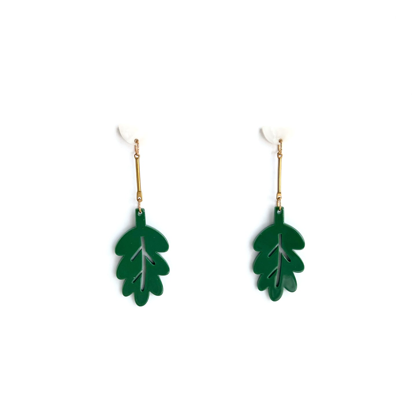 Hanging in There Leaf Dangle Earrings | Acrylic Earrings