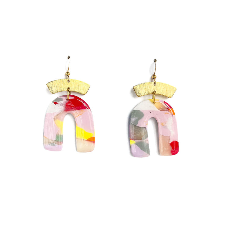 Abstract Painting Inspired Earrings II | Polymer Clay Earrings