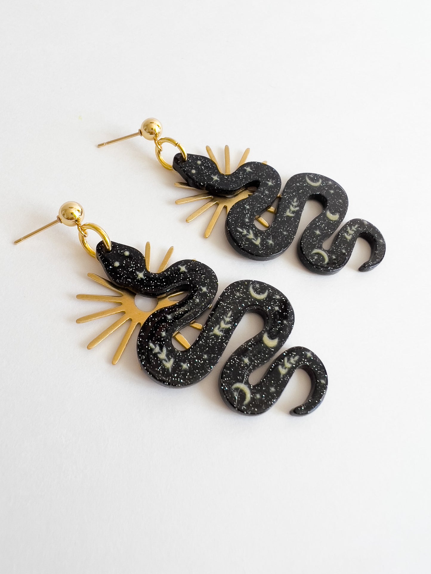 Black Magic Snake Earrings | Acrylic Earrings