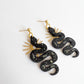 Black Magic Snake Earrings | Acrylic Earrings