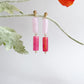 Pink Color Block Dangle Earrings | Acrylic Earrings