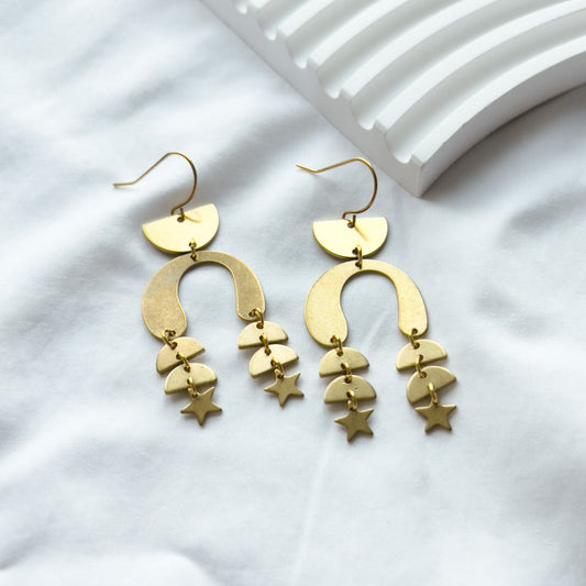 Twinkle Star Earrings | Brass Earrings