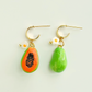 Papaya Earrings | Polymer Clay Earrings