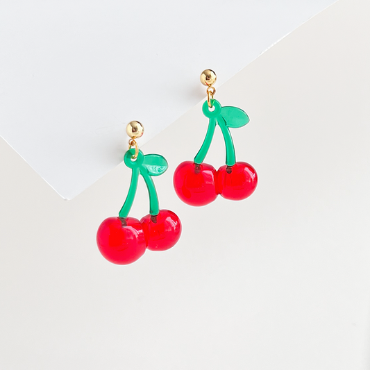 Yummy Cherry Earrings | Acrylic Earrings