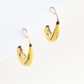 Baby Banana Hoop Earrings | Enameled Earrings