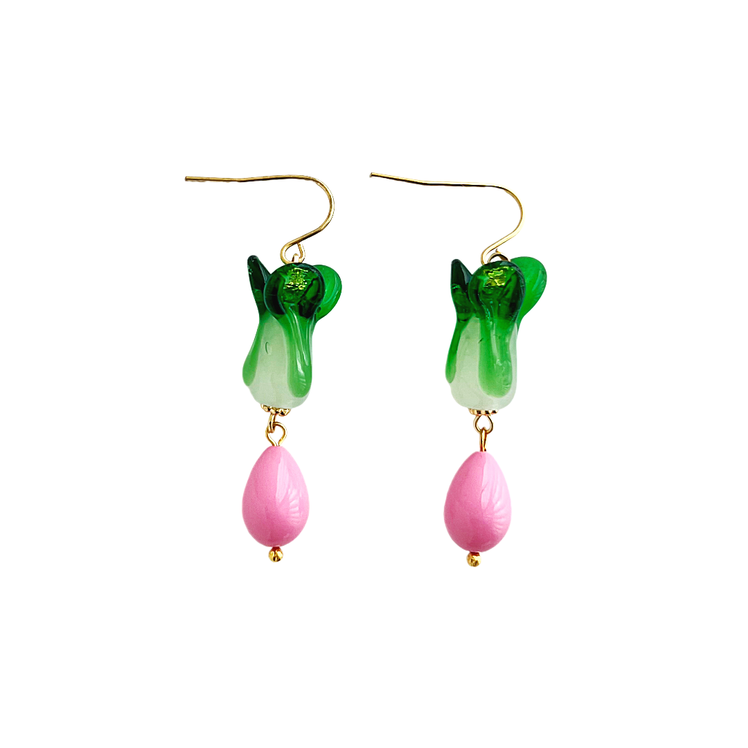 Bok Shoy Earrings | Beaded Earrings