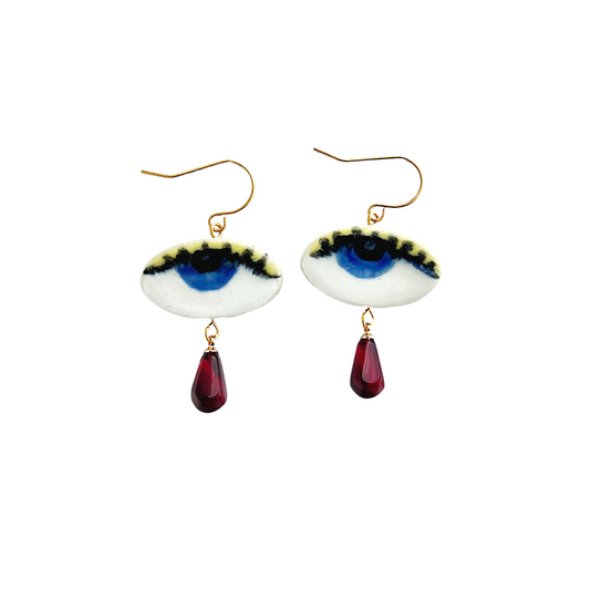 Crying Blood Earrings | Ceramic Earrings