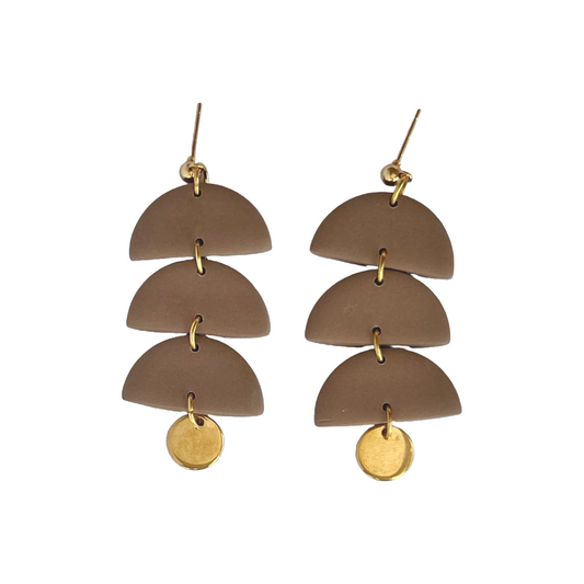 The Theresa in Mocha Coulor | Polymer Clay Earrings