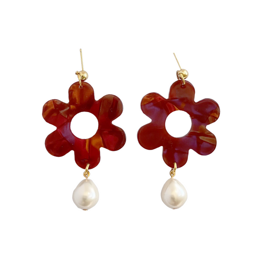 Statement Acrylic Flower Earrings | Acrylic Earrings
