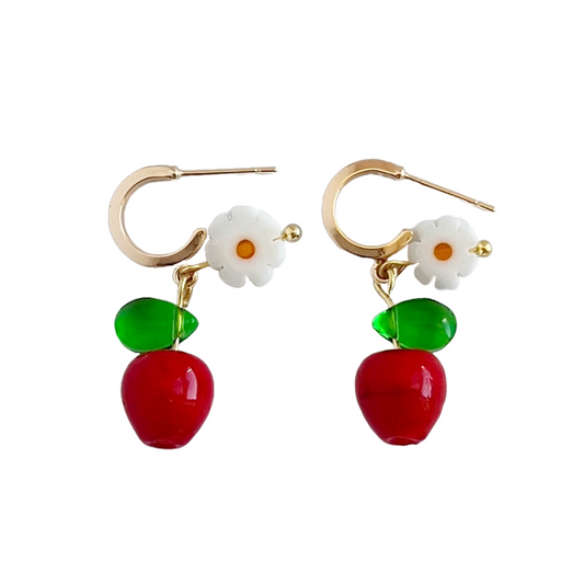 Apple Earrings | Beaded Earrings