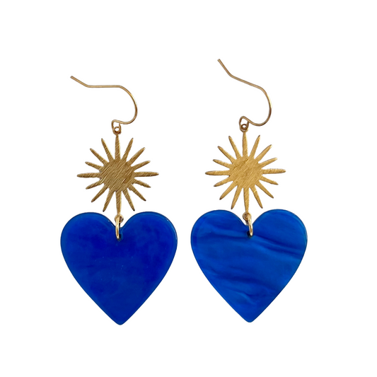 Blue Dangle Earrings | Acrylic Earrings