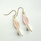 Rose Sardine Earrings with Freshwater Pearl | Glass Bead Earrings