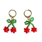 Dainty Beaded Cherry Earrings | Beaded Earrings