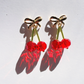 Crystal Cherry Earrings | Beaded Earrings