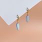 Mini Blue Sardine Earrings | Glass Bead Earrings