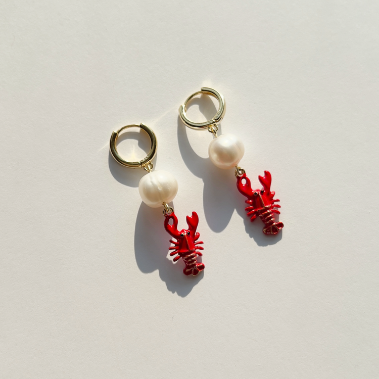 Red Lobster Earrings | Beaded Earrings