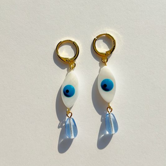 Eye with Teardrop Earrings | Beaded Earrings