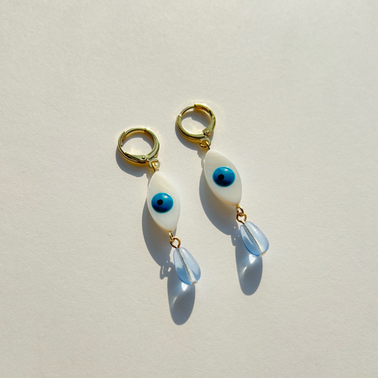 Eye with Teardrop Earrings | Beaded Earrings