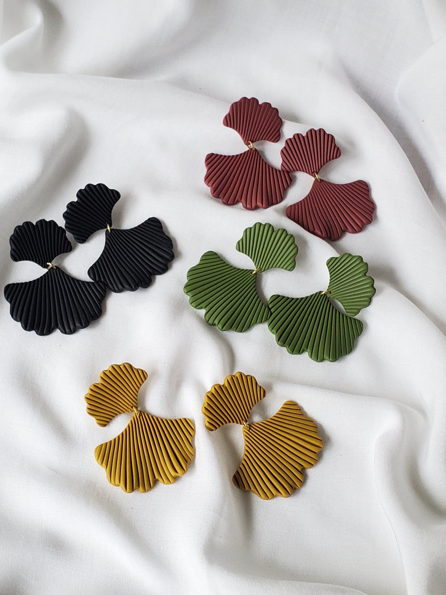 May - Modern Ginkgo Drop Earrings