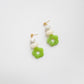 Lucy - Green Acrylic Flower Earrings