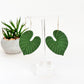 Anthurium Regale Leaf Hoop Earrings