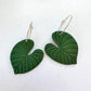 Anthurium Regale Leaf Hoop Earrings