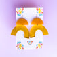 Yellow Arch Dangle Earrings | Acrylic Earrings