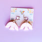 Pink Matisse Bird Hoop Earrings | Polymer Clay Earrings