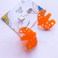 Orange Bird Hoop Earrings | Acrylic Earrings
