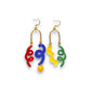 Colourful Party Streamer Dangle Earrings | Acrylic Earrings