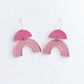 Pink Arch Dangle Earrings | Acrylic Earrings